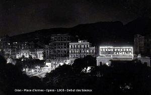 ORAN - THEATRE EN CONSTRUCTION - 1905